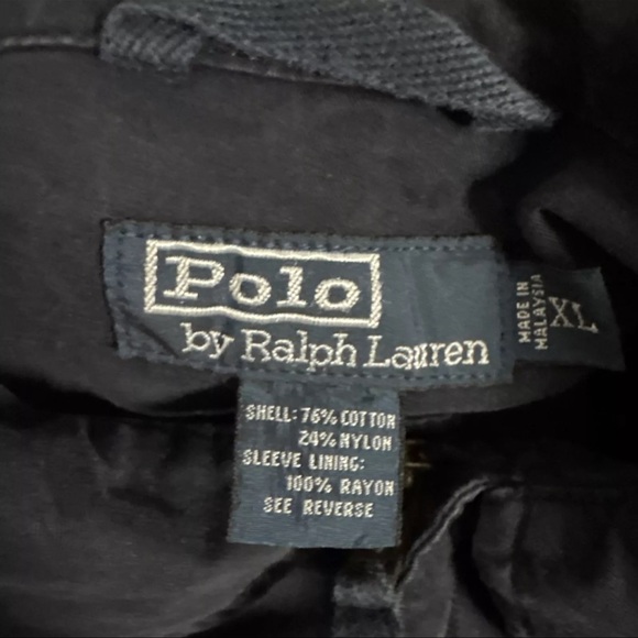 Ralph Lauren Men’s Chore Jacket VTG XL Blue Outdoor Barn Field Zip Button 90s - Picture 6 of 15